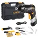 Отвертка аккумуляторная Deko DKS4FU-Li 063-4152, 4 В Li-ion 1.3 Ач в кейсе с набором инструментов 36 предметов