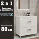 Тумба под раковину подвесная Velvex tn-ORL-CLA-80-2Y белый матовый-com 79.9см цвет белый, с раковиной