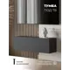 Тумба под телевизор Элика мебель 000615_рекорд_1116_графит/графит 111.6х35.7х37.3 см ЛДСП цвет графитовый серый