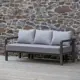 Диван садовый Greenween Amalfi 65 см x 65 см x 76 см алюминий и ткань серый/серебристый
