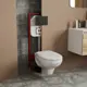 Комплект BAUEDGE NEO45700-30745-Q00003 6 в 1: инсталляция 45 для унитаза, унитаз Rio Luxe 52x35, сиденье микролифт, кнопка Stil, черная мат