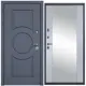 Входная дверь Diva STR МХ-30 205x96см левый цвет Д15 силк маус/серый софт с зеркалом