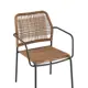 Кухонный стул Стул груп Solaia AD632068 brown+d.grey 42x80x62 см пластик цвет светло-коричневый