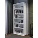 Стеллаж деревянный Столплит 80x200x33 см нагрузка до 5 кг лдсп цвет белый