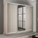 Шкаф-купе Мебельная Компания Е1 3 дверный 240x180x60 см зеркало 9 полок ЛДСП цвет ясень шимо светлый 1emt1_180240_shs
