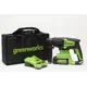 Перфоратор аккумуляторный бесщеточный SDS Plus Greenworks GD24SDS2, 24 В Li-Ion 1x4 Ач, 2 Дж