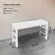 Шкаф для обуви Экологика 85x50x31 см 3 полки дерево цвет белый