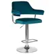Барный стул Dobrin Charly LM 61x120x54 см велюр цвет бирюзовый