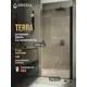 Душевая дверь Doccia GLASS800pt/BRMT/6BL 80см эффект стекла матовый распашной