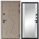 Входная дверь Diva 97/1 205x86см правый цвет Д15 белый софт/дуб натуральный с зеркалом