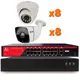 Комплект для видеонаблюдения IP PS-link 2Мп 8 камер для помещения 8 для улицы с POE питанием цвет белый