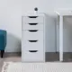 Комод Шведский стандарт Ингар 5 ящиков 71x36x53 см ДСП цвет белый