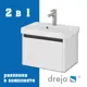 Тумба под раковину подвесная Dreja 99-2009-com 51.4см цвет белый, с раковиной