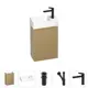 Тумба с раковиной подвесная Wellsee WC Area 20216869R с донным клапаном, сифоном и смесителем цвет бежевый
