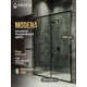 Душевая дверь Doccia GLASS160r/GL/6BL 160см эффект стекла прозрачный раздвижной