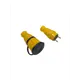 Розетка Nvo NVO-KI-combi-R-V-16-44-yellow с заземлением 220-250 В 16 A цвет желтый