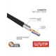 Кабель витая пара Rexant U/UTP CAT 5e PE 4PR 24AWG outdoor solid черный с тросом 305 м