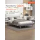 Кровать Monofix ОДОС 130 x 73 x 5 см велюр цвет светло-серый