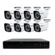 Комплект для видеонаблюдения AHD PS-link 8 камер для улицы 5 Мп цвет белый