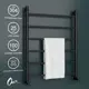 Полотенцесушитель водяной лестница Onix Classic PRO Black 80x60 см нижняя подводка 1/2" нержавеющая сталь цвет черный матовый