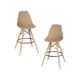 Комплект барных стульев 2 шт Dobrin DSW Bar 56x108x56 см цвет бежевый