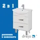 Тумба под раковину подвесная Dreja 99-0404-com 62см цвет белый, с раковиной