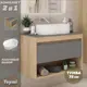 Тумба подвесная с раковиной для ванной 75 см Teymi Ritta F15074 корпус дуб фасад графит раковина Martta 50