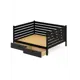 Кровать Solarius Tahta-spin120-190onix-full-2yash 130 x 101 x 200 см сосна цвет черный