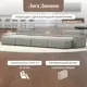 Диван раскладной Лига диванов 434x90x160 см велюр цвет tower 01 молочный
