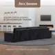 Диван раскладной Лига диванов 338x90x105 см велюр цвет tower 11 темно-серый