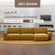 Диван раскладной Лига диванов 338x90x160 см велюр цвет brut 10 желтый
