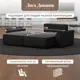 Диван раскладной Лига диванов 242x90x160 см замша цвет joly 08 коричневый