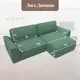 Диван раскладной Лига диванов 242x90x160 см рогожка цвет амур 11 зеленый