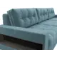 Диван раскладной Лига диванов 331x90x160 см велюр цвет seven 113 бирюзовый