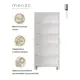 Шкаф распашной Monze 80x190x38 см ЛДСП цвет белый