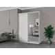 Шкаф-купе Мебельная Компания Е1 2 дверный 240x180x45 см зеркало 9 полок ЛДСП цвет белый