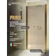 Душевая дверь Doccia GLASS120dv/BRMT/3GOLD 120см эффект стекла матовый распашной