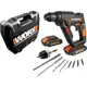 Перфоратор аккумуляторный SDS Plus Worx WX390.1, 20 В Li-Ion 2x2 Ач, 1.2 Дж
