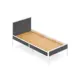 Кровать Solarius KOMP90loft-obiv-rs17-white-full Кровать Лофт Компакт сплошное 95 x 89 x 206 см дсп цвет темно-серый/белый