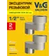 Эксцентрик V&G Valogin 1/2"x20 мм НР-ВР латунь 2 шт VG-214302-2