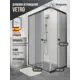 Душевой уголок Belgranio Vetro BR0000057858 прямоугольник 100x80см черный профиль эффект стекла прозрачный