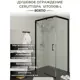 Душевой уголок Ceruttispa Vito110B-L 800x1100x1950 стекло прозрачное профиль черный