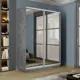 Шкаф-купе Мебельная Компания Е1 2 дверный 240x140x45 см зеркала 7 полок ЛДСП цвет бетон