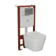 Комплект BAUEDGE E458103-BS0001-HQ-E00113 6 в 1: инсталляция IDEAL, унитаз безободковый Stil Hurricane, быстросъемное микролифт, кнопка Round, хром