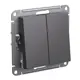 Выключатель встраиваемый Systeme electric AtlasDesign ATN001451 2 клавиши цвет черный 2 шт.