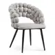 Стул Woodville Ball 42x81x60 см Велюр цвет серый/черный