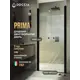 Душевая дверь Doccia GLASS890dv/GL/6BL 89см эффект стекла прозрачный распашной