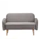 Диван прямой Диван не мебель Малютка id000113-zaralightgray 130x82x70 см велюр цвет светло-серый