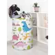 Корзина для хранения Joyarty Цветные динозавры 40x60x40 см войлок цвет белый/синий/розовый