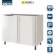 Кухонный модуль напольный угловой Beneli COLOR Белый глянец/Белый 105х57.6х82 см 1шт.